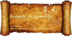 Budaházi Atanáz névjegykártya